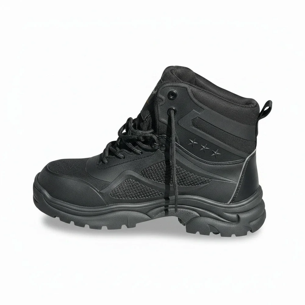 Men's AUVYI Steel Toe Work Boots Wide Toe Lightweight Breathable Size 9